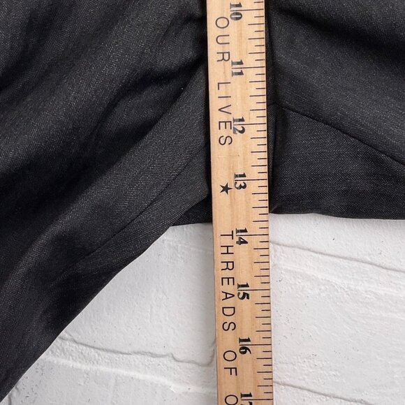 Baumler Suit Men 42 35Wx30L Dark Gray Herringbone Vitale Barberis Canonico Wool - Picture 15 of 16